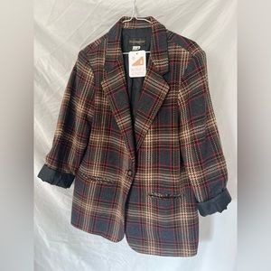 Vintage plaid blazer (size 10)